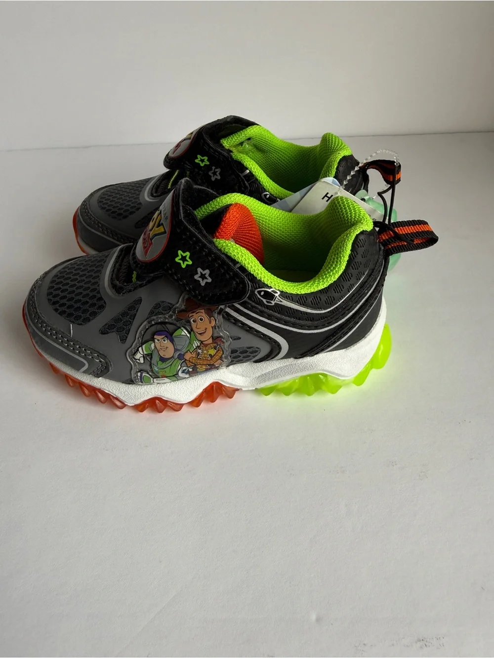 Disney Pixar Toy Story Kids Sneakers - Gray & Neon Green